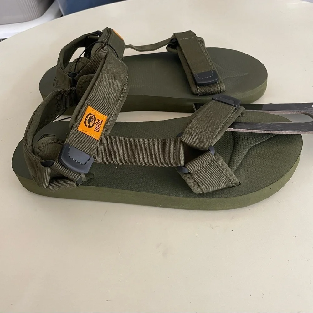 Ecko unlimited Fabric Sport Adjustable Strap Sandals Green Men’s Size 10 New